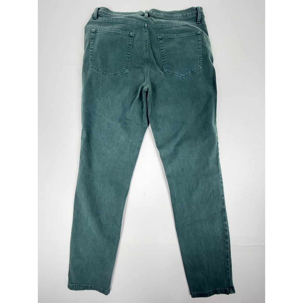 LOFT Modern Skinny Crop Jeans Womens 10 Green Teal Stretch Denim Pants - Picture 6 of 10